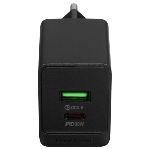 Купить Сетевое зарядное устройство Borofone BAS14A черный  5474888. Характеристики, отзывы и цены в Донецке
