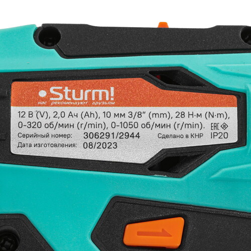 Купить Дрель-шуруповерт Sturm! CD3512SC  9127184. Характеристики, отзывы и цены в Донецке