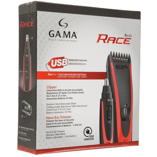 Купить Машинка для стрижки GA.MA R642 - HF + R612 - HF красный/черный  9269233. Характеристики, отзывы и цены в Донецке