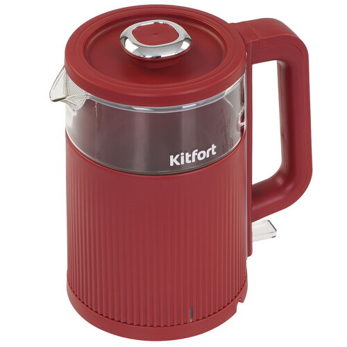 Купить Электрочайник Kitfort КТ-8716 красный  9263508. Характеристики, отзывы и цены в Донецке