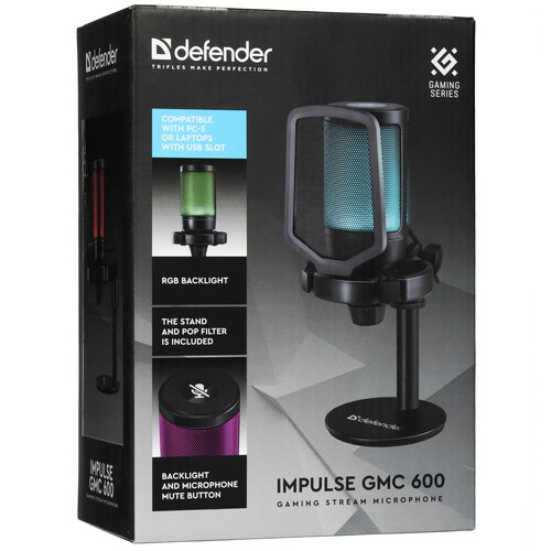Купить Микрофон Defender Space GMC 600 черный  5614318. Характеристики, отзывы и цены в Донецке