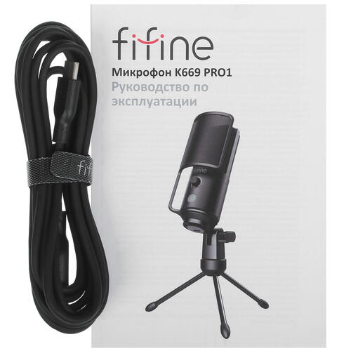Купить Микрофон Fifine K669 PRO1 черный  5040980. Характеристики, отзывы и цены в Донецке
