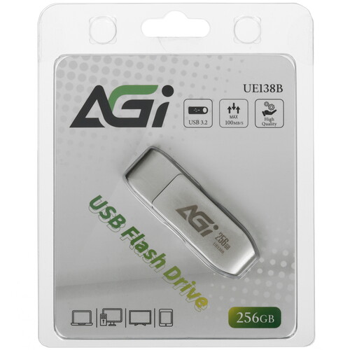 Купить Память USB Flash 256 ГБ Agi UE138B  5464987. Характеристики, отзывы и цены в Донецке