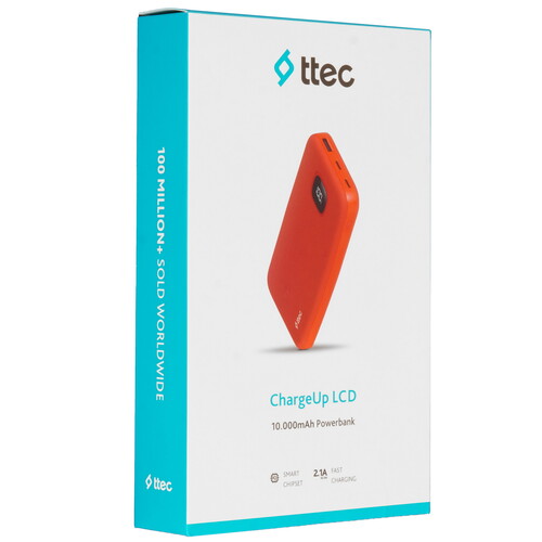 Купить Портативный аккумулятор TTEC ChargeUp LCD красный  9140711. Характеристики, отзывы и цены в Донецке