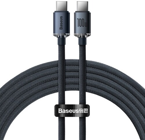 Купить Кабель круглый Baseus USB Type-C - USB Type-C черный 2 м  9167063. Характеристики, отзывы и цены в Донецке