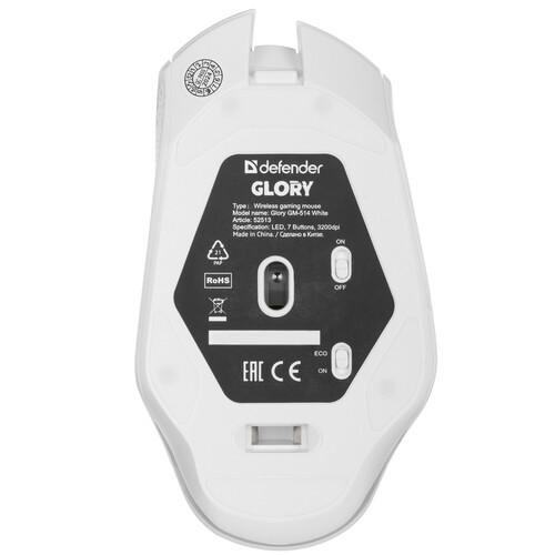 Купить Мышь беспроводная Defender Glory GM-514 [52513] белый  5607680. Характеристики, отзывы и цены в Донецке