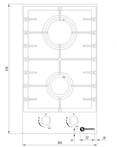 Купить Газовая варочная поверхность SCHTOFF H3001C02IS  9225903. Характеристики, отзывы и цены в Донецке