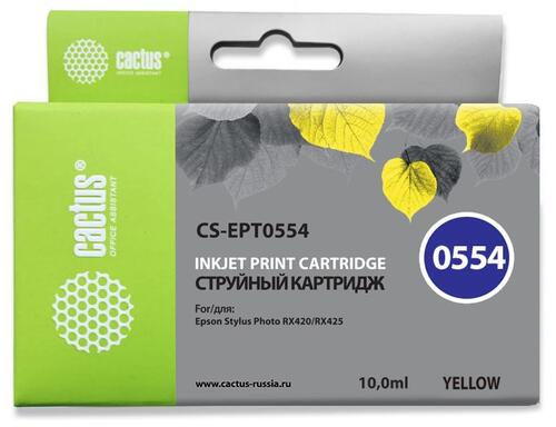 Купить Картридж Cactus CS-EPT0554 желтый  7930561. Характеристики, отзывы и цены в Донецке