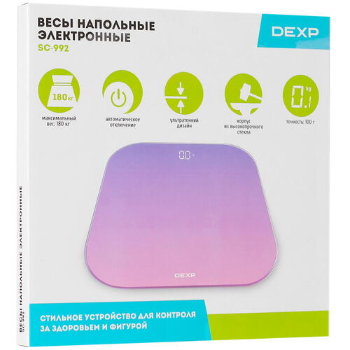 Купить Весы DEXP SC-992 фиолетовый  5419088. Характеристики, отзывы и цены в Донецке
