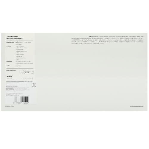 Купить Клавиатура  проводная + беспроводная Nuphy AIR75v2  5449731. Характеристики, отзывы и цены в Донецке