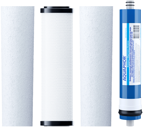 Купить Комплект картриджей Аквафор PP20-B510-03-PP5-ULP50  1259919. Характеристики, отзывы и цены в Донецке