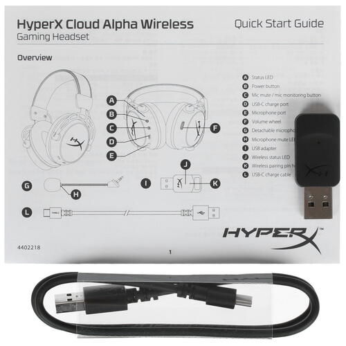 Купить Беспроводные наушники HyperX Cloud Alpha Wireless черный 2022  5058657. Характеристики, отзывы и цены в Донецке
