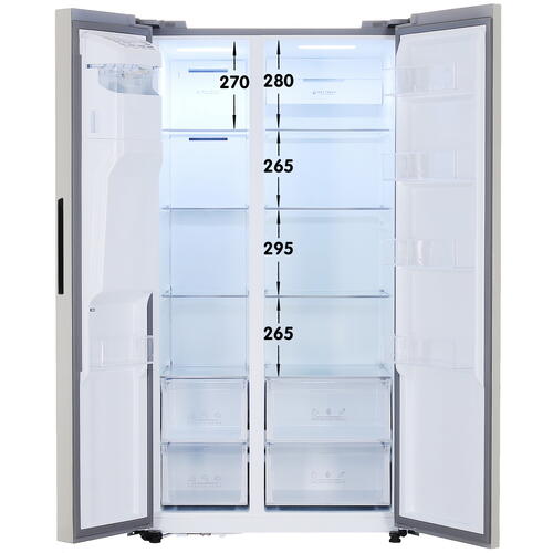 Купить Холодильник Side by Side  DEXP SBS4-57AMA серебристый  9059908. Характеристики, отзывы и цены в Донецке