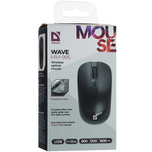 Купить Мышь беспроводная Defender Wave MM-995  9040750. Характеристики, отзывы и цены в Донецке