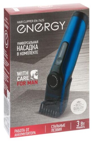 Купить Машинка для стрижки Energy EN-742S синий/черный  5360639. Характеристики, отзывы и цены в Донецке