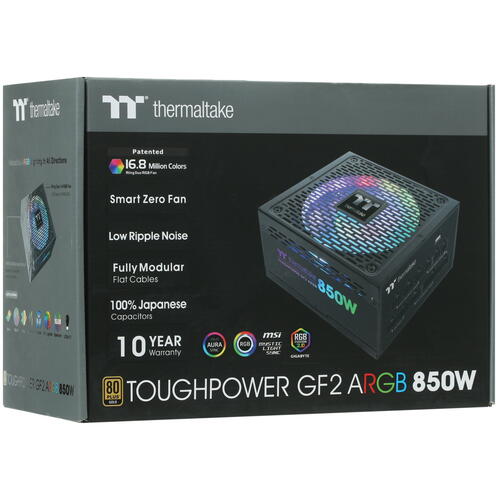 Купить Блок питания Thermaltake Toughpower GF2 ARGB 850W  4745568. Характеристики, отзывы и цены в Донецке