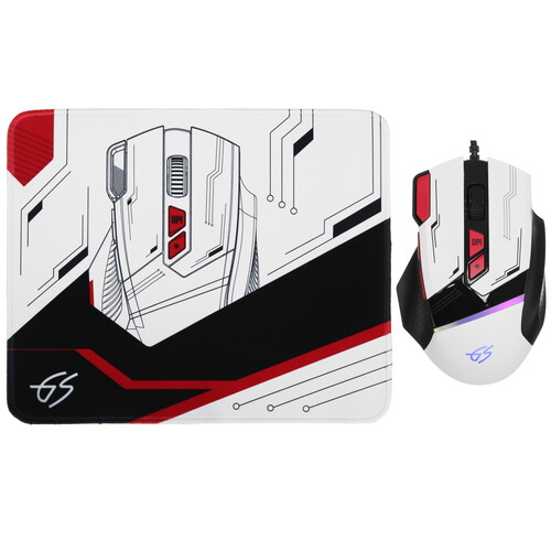 Купить Мышь+коврик проводная DEXP Armor  белый  5452978. Характеристики, отзывы и цены в Донецке