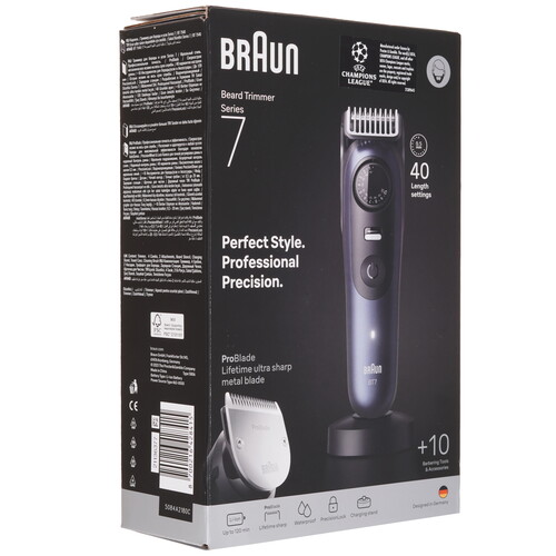 Купить Триммер Braun BT7540 синий/черный  9288669. Характеристики, отзывы и цены в Донецке