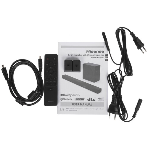 Купить Саундбар Hisense HS3100 черный  9113634. Характеристики, отзывы и цены в Донецке