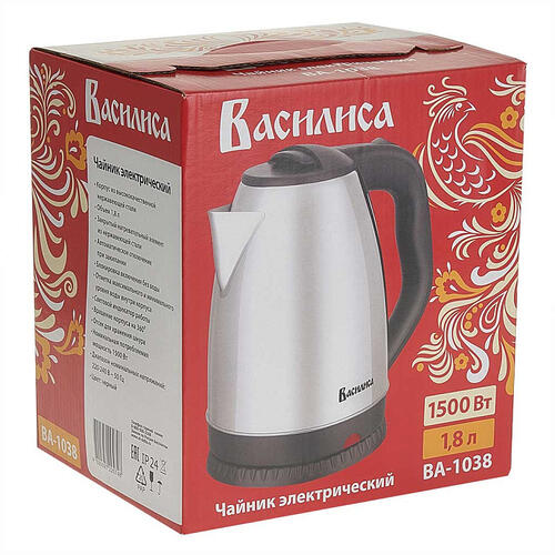 Купить Электрочайник Василиса ВА-1038 черный  9050546. Характеристики, отзывы и цены в Донецке