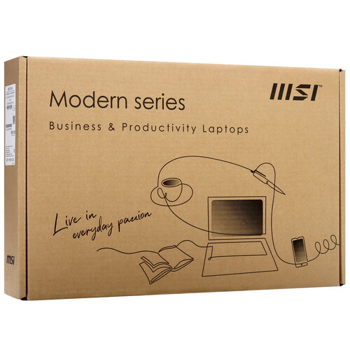 Купить 15.6" Ноутбук MSI Modern 15 H AI C1MG-009XRU черный  5448037. Характеристики, отзывы и цены в Донецке
