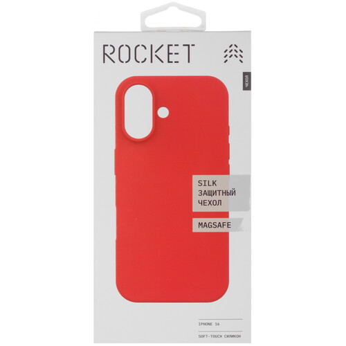 Купить Накладка  Rocket Silk для Apple iPhone 16 красный  5474290. Характеристики, отзывы и цены в Донецке