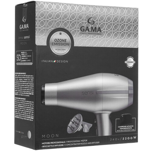 Купить Фен GA.MA TEMPO SENSI MOON 5D серебристый/черный  9269151. Характеристики, отзывы и цены в Донецке