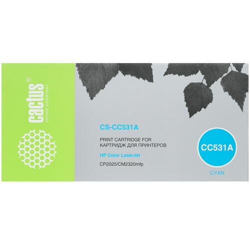 Купить Картридж лазерный Cactus CS-CC531A голубой, с чипом  7939278. Характеристики, отзывы и цены в Донецке