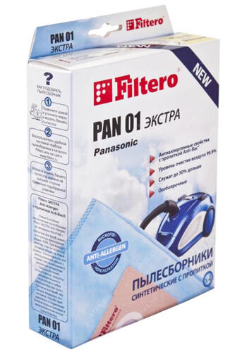 Купить Мешок-пылесборник Filtero PAN 01 Экстра голубой  6678391. Характеристики, отзывы и цены в Донецке