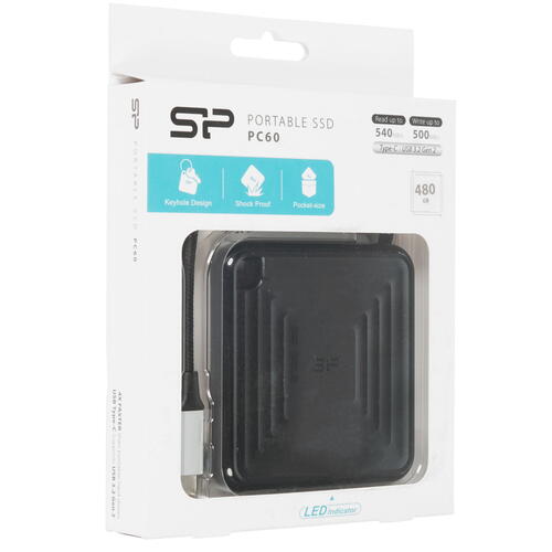 Купить 480 ГБ Внешний SSD Silicon Power PC60  1663630. Характеристики, отзывы и цены в Донецке
