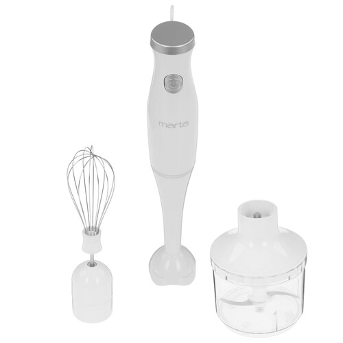 Купить Блендер погружной MARTA MT-1570 белый  9052438. Характеристики, отзывы и цены в Донецке