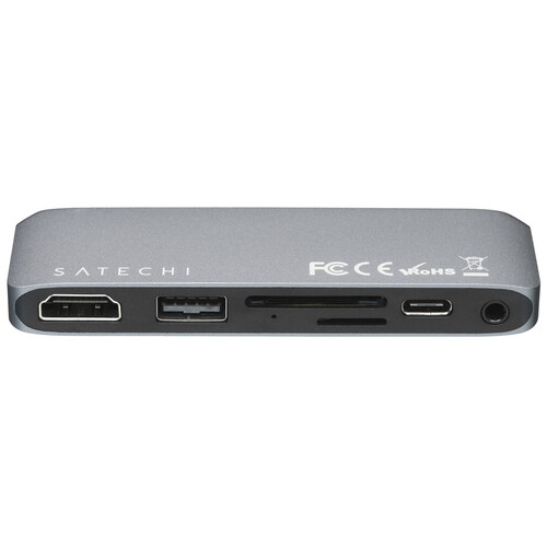 Купить Док-станция Satechi USB-C Mobile Pro Hub SD серый  9073237. Характеристики, отзывы и цены в Донецке