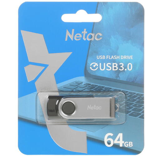 Купить Память USB Flash 64 ГБ Netac U505 [NT03U505N-064G-30BK]  5044496. Характеристики, отзывы и цены в Донецке
