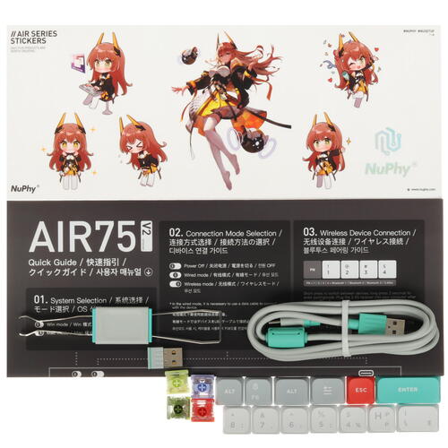 Купить Клавиатура проводная + беспроводная Nuphy AIR75v2 [AIR75v2-IW-3]  5449727. Характеристики, отзывы и цены в Донецке