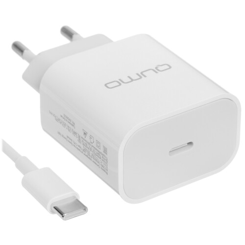 Купить Сетевое зарядное устройство QUMO Energy Light белый  5627900. Характеристики, отзывы и цены в Донецке