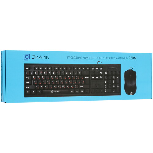 Купить Клавиатура+мышь  проводная  Oklick 620M черный  4781321. Характеристики, отзывы и цены в Донецке