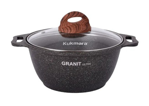 Купить Кастрюля Kukmara Granit Ultra кго22а 2 л 22 см серый  4841268. Характеристики, отзывы и цены в Донецке