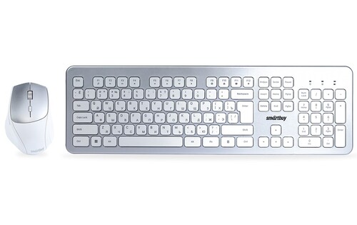 Купить Клавиатура+мышь беспроводная   Smartbuy 233616AG серебристый  9190195. Характеристики, отзывы и цены в Донецке