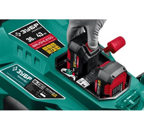 Купить Газонокосилка аккумуляторная Зубр 36В ГКЛ-3736-42 С1-18 18V  5344384. Характеристики, отзывы и цены в Донецке