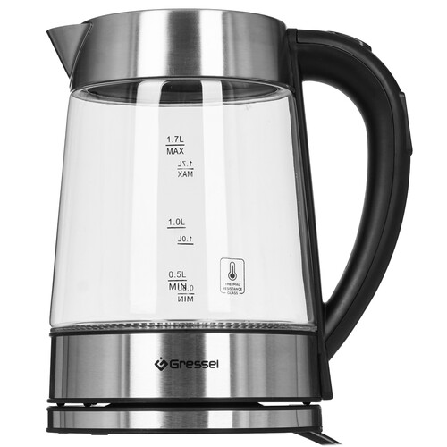 Купить Электрочайник Gressel RGRK-771106 серебристый  9294311. Характеристики, отзывы и цены в Донецке
