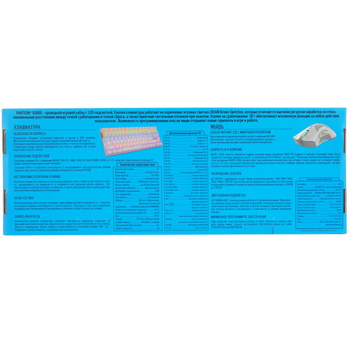 Купить Клавиатура+мышь  проводная  PANTEON GS800 белый  5095968. Характеристики, отзывы и цены в Донецке