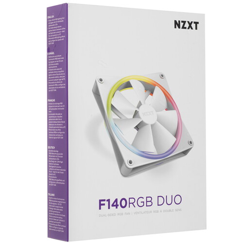 Купить Вентилятор NZXT F140 RGB DUO [RF-D14SF-W1] белый  5610390. Характеристики, отзывы и цены в Донецке