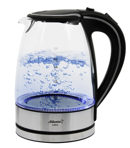 Купить Электрочайник Atlanta ATH-691 черный  8141624. Характеристики, отзывы и цены в Донецке