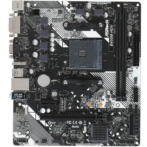Купить Материнская плата ASRock B450M-HDV R4.0  1372482. Характеристики, отзывы и цены в Донецке