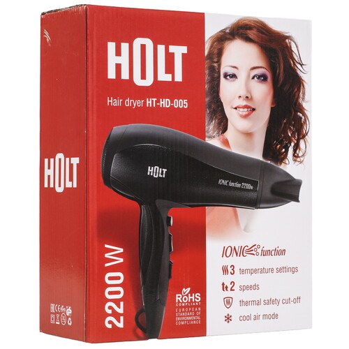 Купить Фен Holt HT-HD-005 черный  9284878. Характеристики, отзывы и цены в Донецке