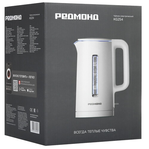 Купить Электрочайник РЕДМОНД KG254 белый  9168425. Характеристики, отзывы и цены в Донецке