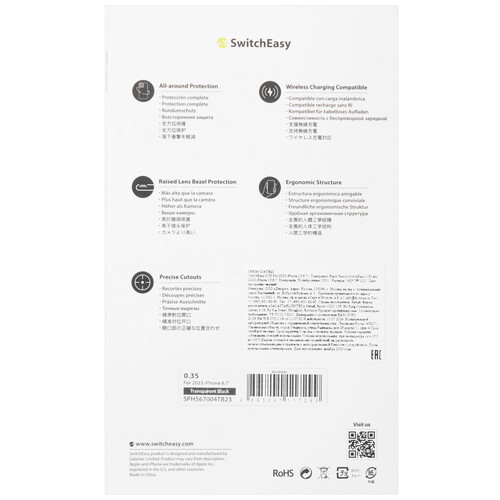 Купить Накладка  SwitchEasy Ultra Slim Case для Apple iPhone 15 Plus черный/прозрачный  9106815. Характеристики, отзывы и цены в Донецке