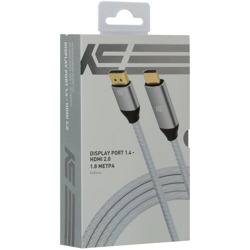 Купить Кабель однонаправленный KEYRON DisplayPort - HDMI, 1.8 м  5027695. Характеристики, отзывы и цены в Донецке