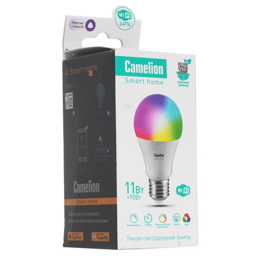Купить Умная светодиодная лампа Camelion 14499 RGB  5418133. Характеристики, отзывы и цены в Донецке