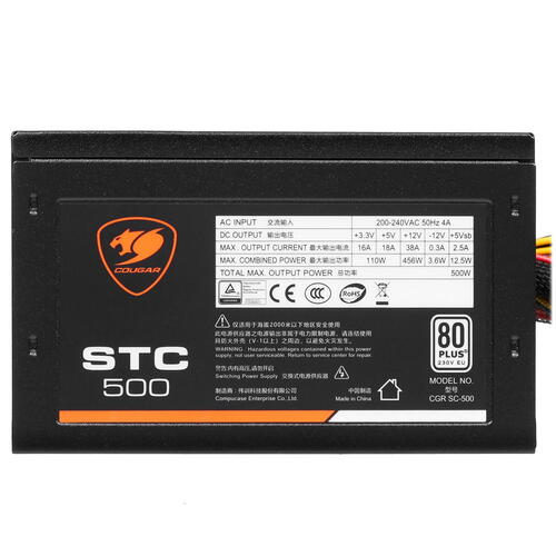 Купить Блок питания Cougar STC500 500W [CGR SC-500] черный  5085940. Характеристики, отзывы и цены в Донецке